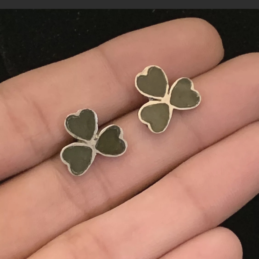 Sterling Silver 925 Clover Earrings